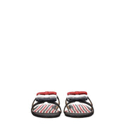 Black Leather Slippers