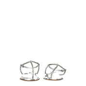 Gray Leather Flip-Flop Sandals