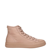 Pink Fabric High Top Sneakers