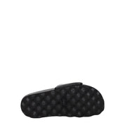 Black Leather Slippers
