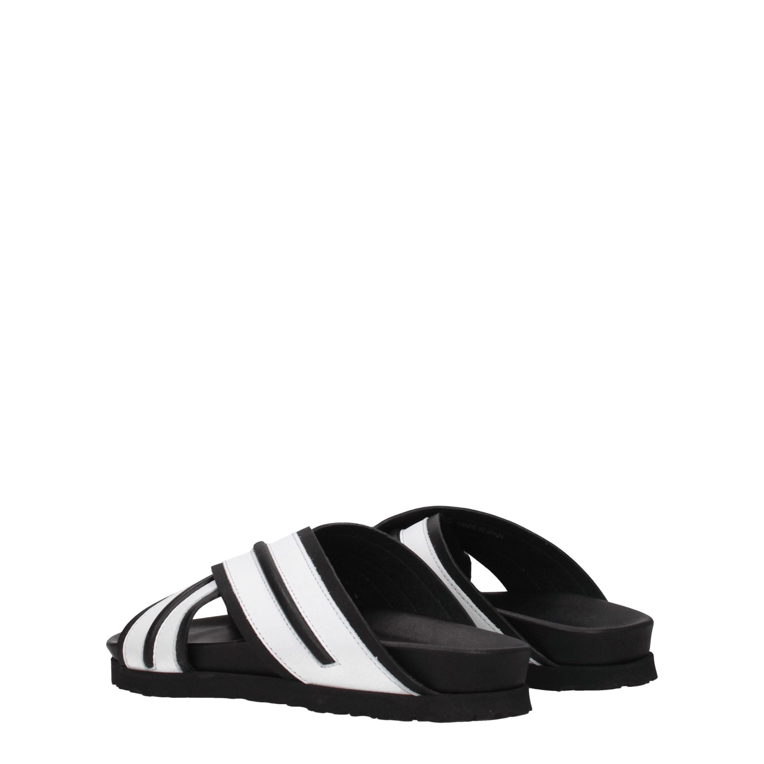 White Leather Slippers