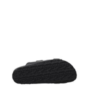Black Leather Slippers