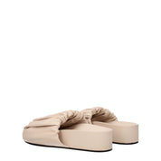 Pink Leather Slippers