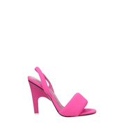 Pink Fabric Stiletto Heel Sandals - The Attico