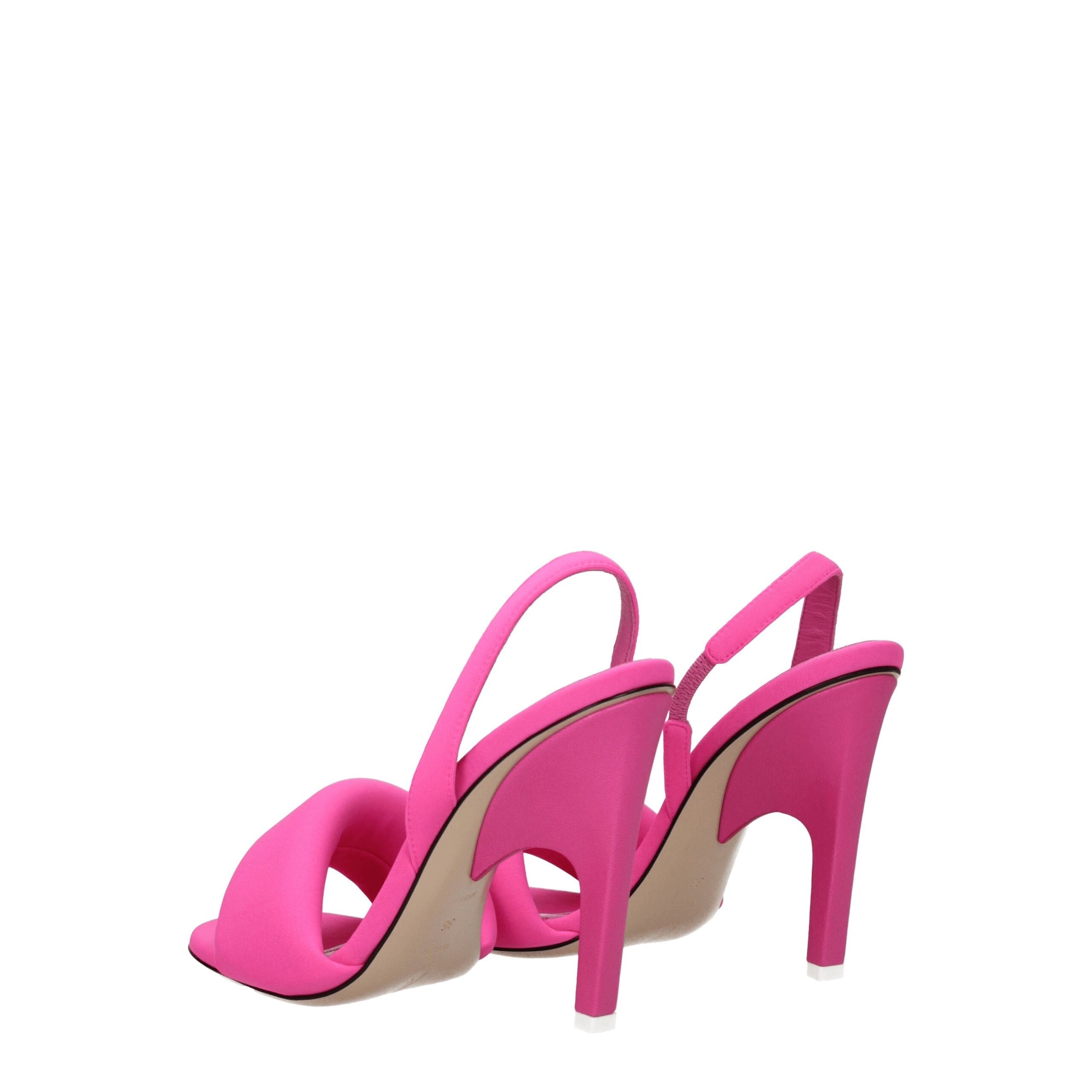 Pink Fabric Stiletto Heel Sandals - The Attico