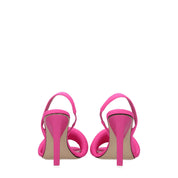 Pink Fabric Stiletto Heel Sandals - The Attico