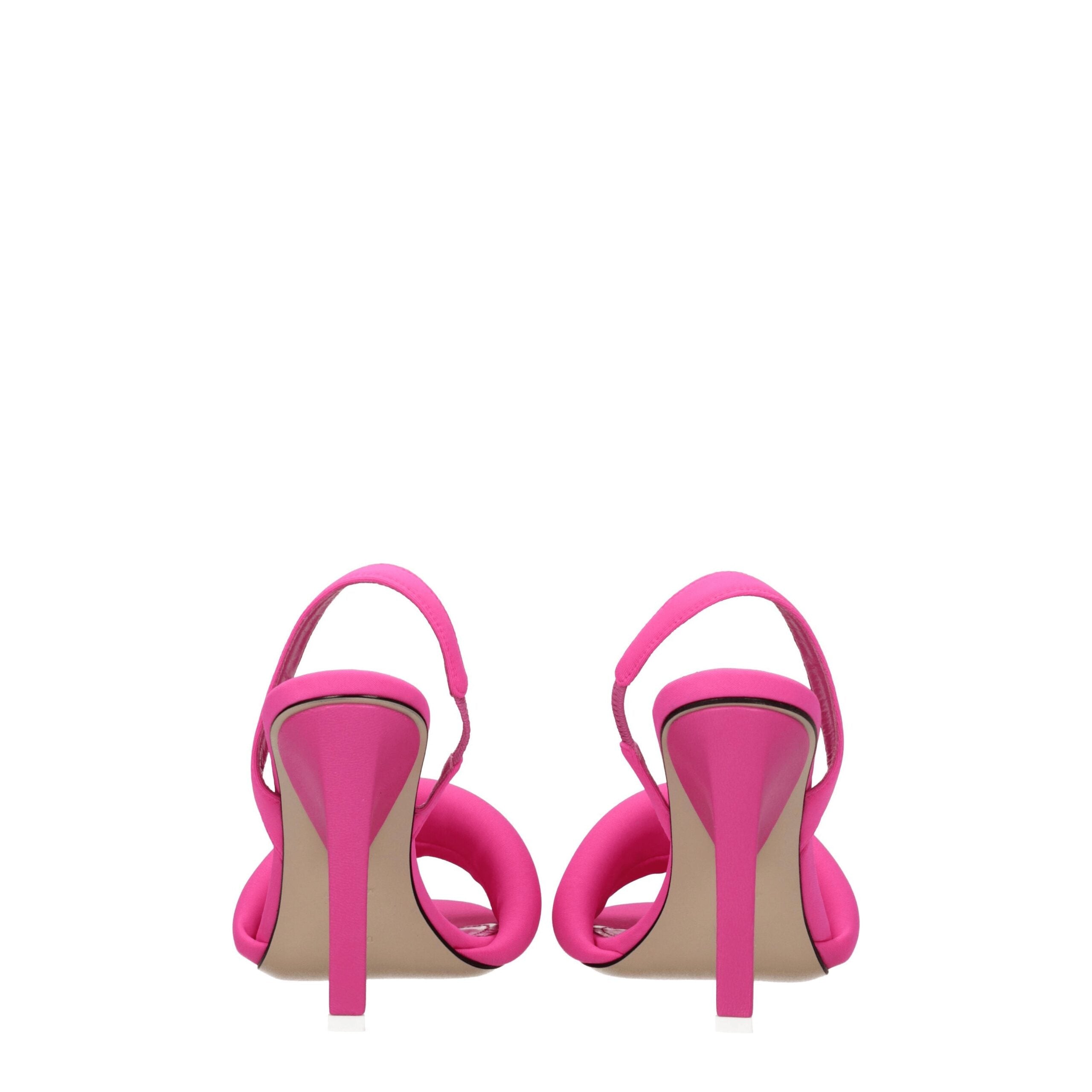 Pink Fabric Stiletto Heel Sandals - The Attico