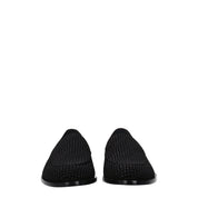 Dolce & Gabbana Black Velvet Slip-On Loafers