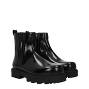 Black Leather Ankle Boots