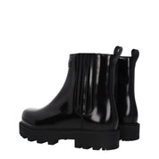 Black Leather Ankle Boots