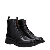 Black Leather Ankle Boots