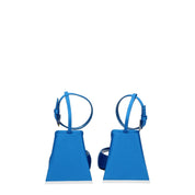 Blue Satin Stiletto Heel Sandals - The Attico