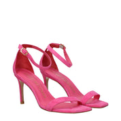 Fuchsia mocka sandaler med stilettklack - Stuart Weitzman