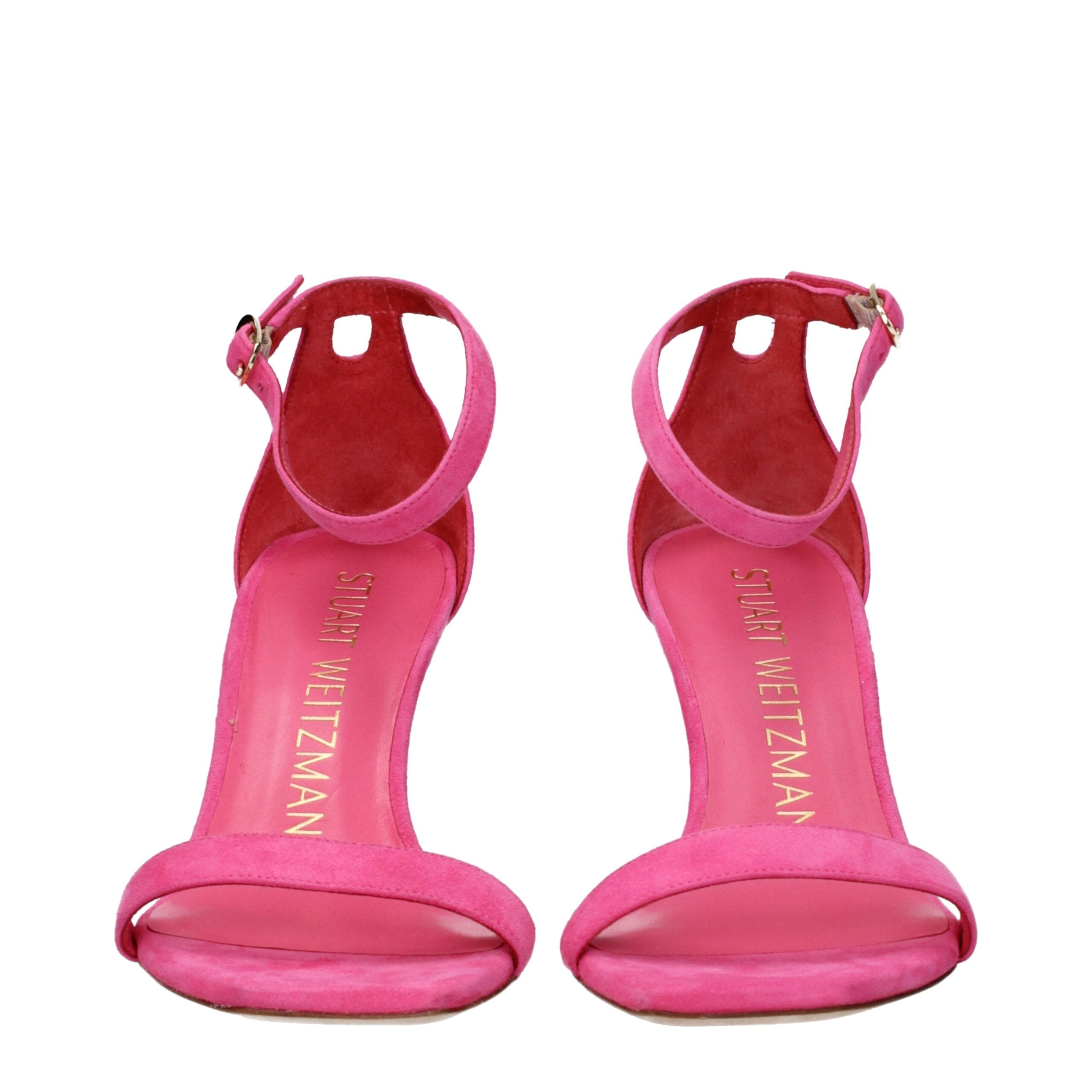 Fuchsia mocka sandaler med stilettklack - Stuart Weitzman