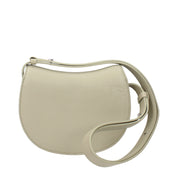 Grön läderaxelväska med justerbar rem