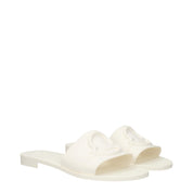 White Cotton Slippers