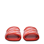 Orange Fabric Slippers with Front Logo