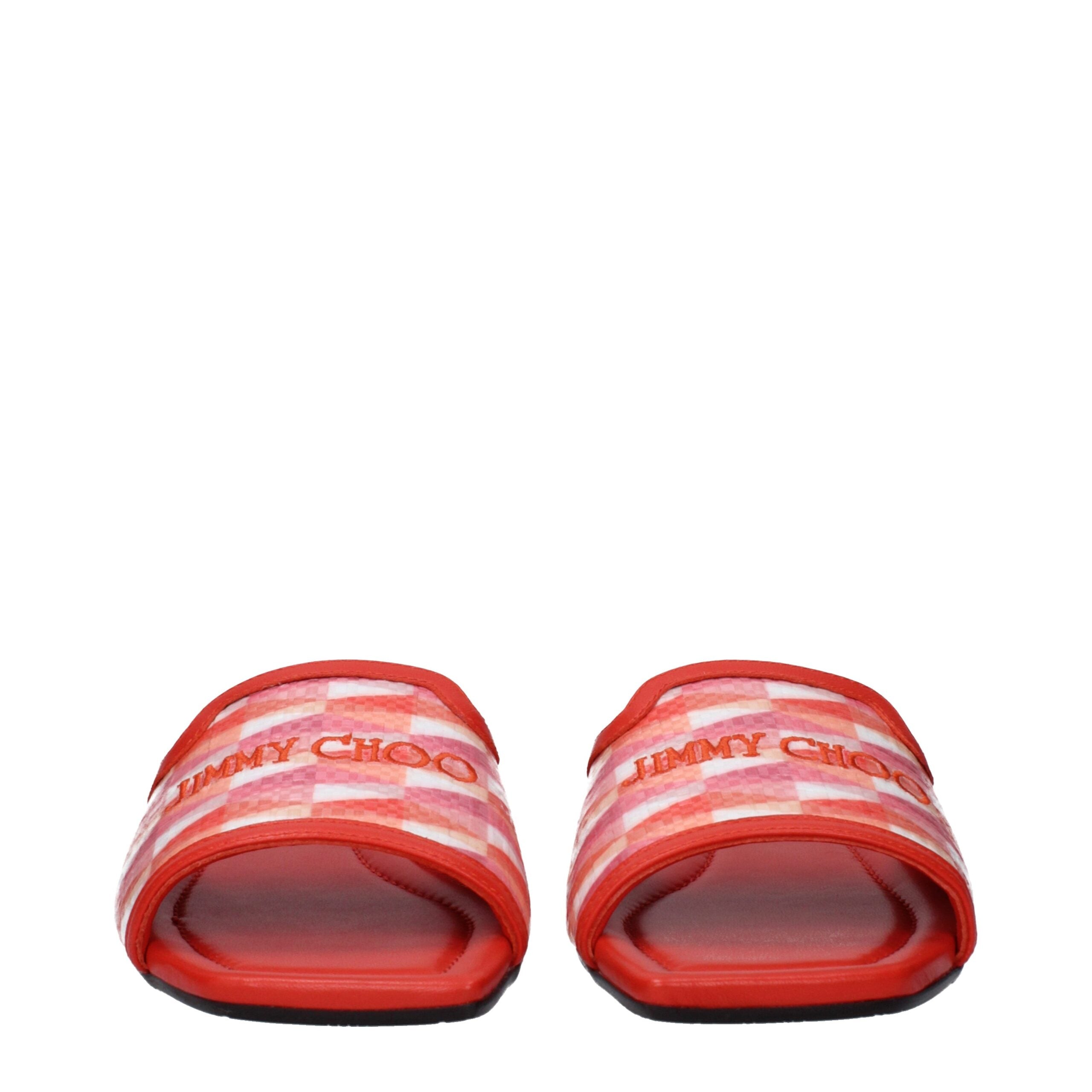 Orange Fabric Slippers with Front Logo