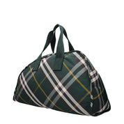 Burberry Green Check Fabric Travel Bag