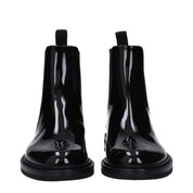 Svarta ankelboots i lackskinn med logotyp - Dolce &amp; Gabbana