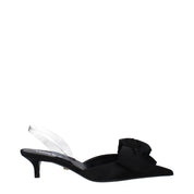 Versace Black Satin Flat Sandals