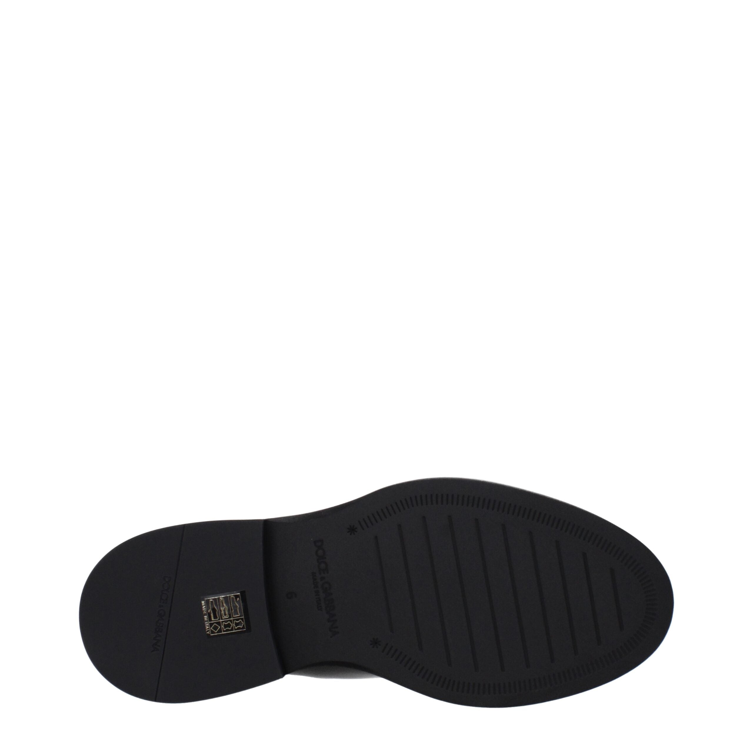 Svarta ankelboots i lackskinn med logotyp - Dolce &amp; Gabbana