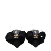 Versace Black Satin Flat Sandals