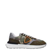 Green Fabric Chunky Sneakers