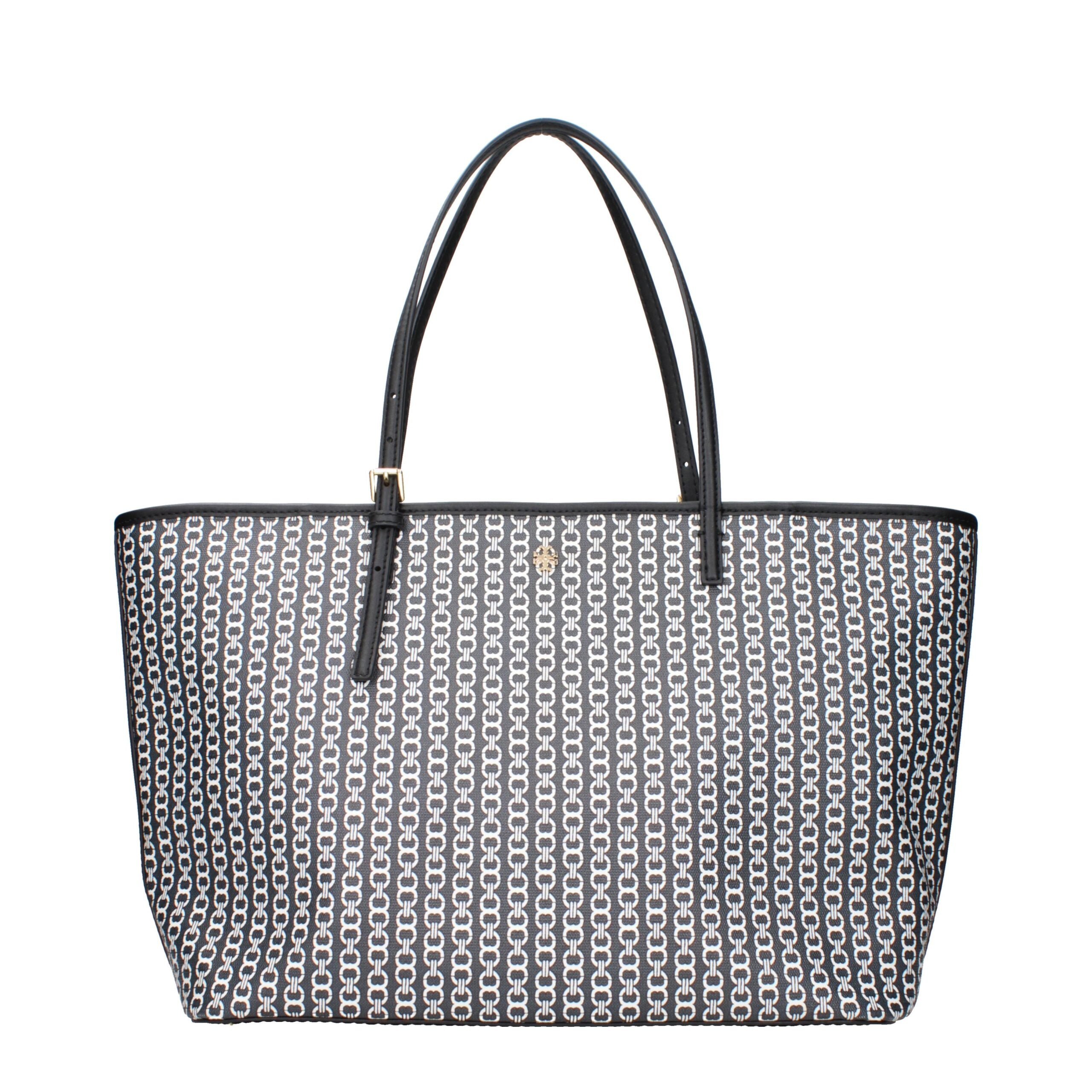 Svart axelväska i läder med logotyp framtill