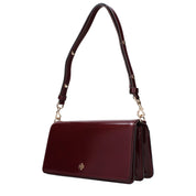 Red Patent Leather Shoulder Bag with Logo