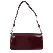 Red Patent Leather Shoulder Bag with Logo