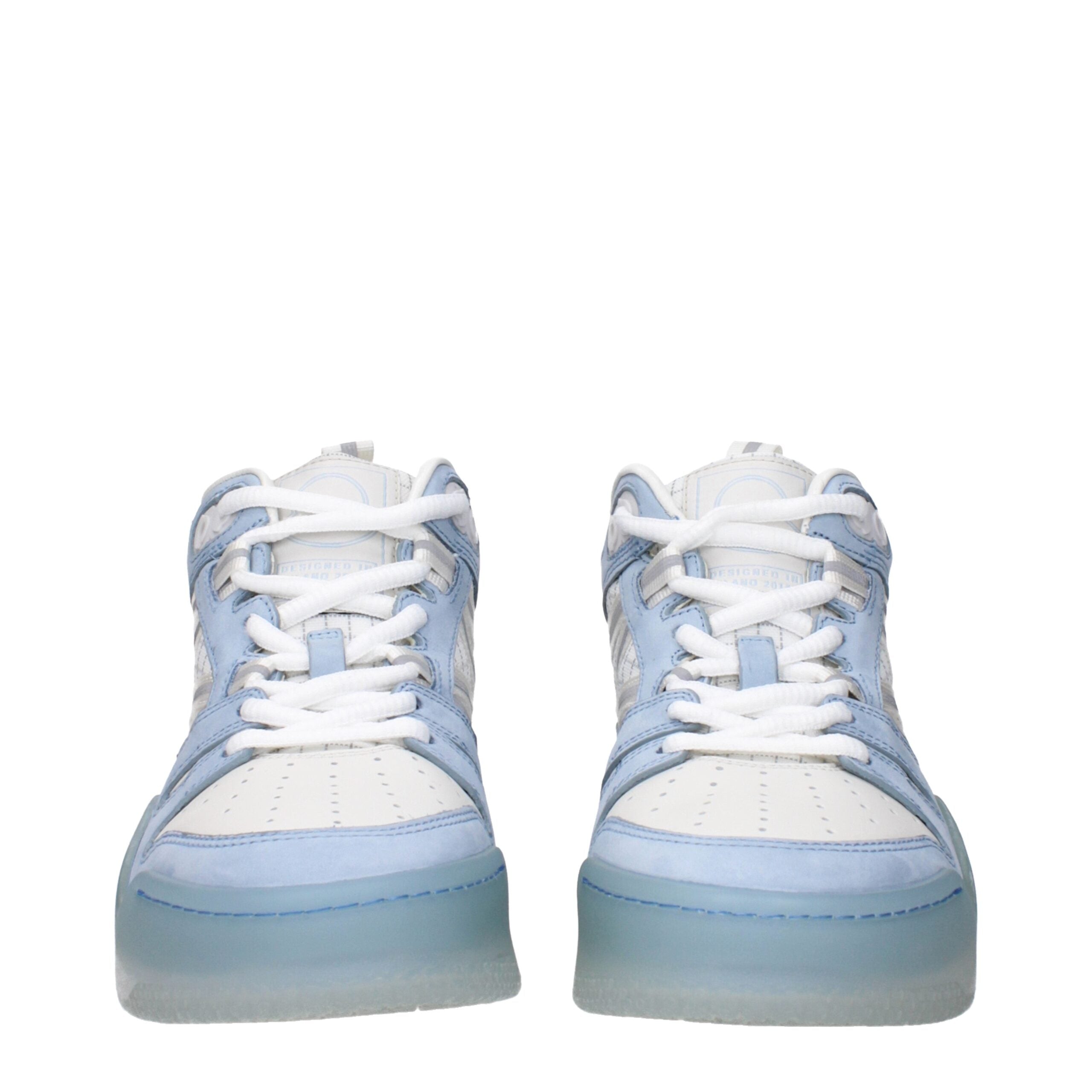 White Leather High Top Sneakers