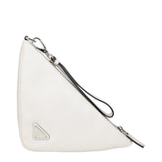 Prada White Leather Clutch Bag