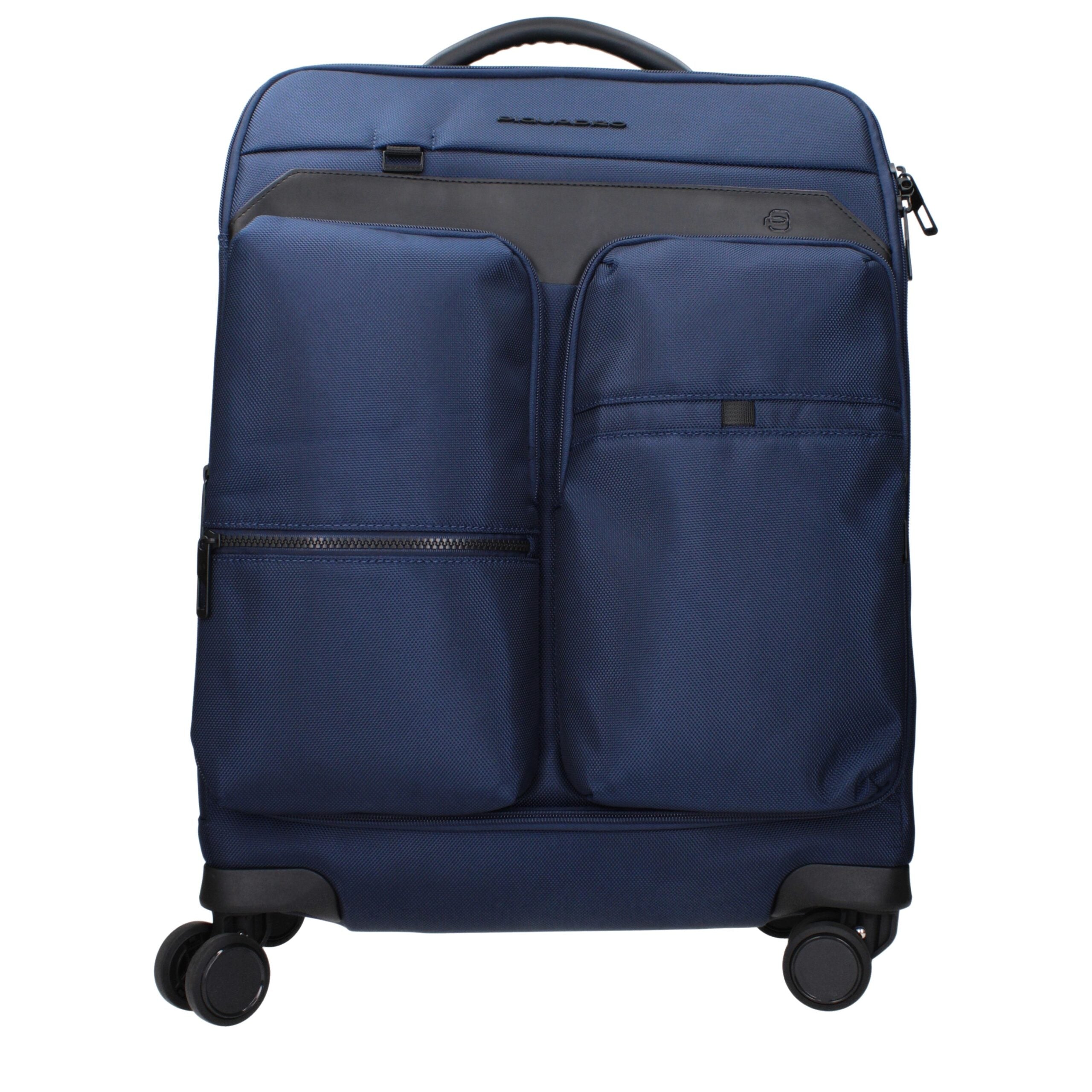 Piquadro Blue Fabric Trolley