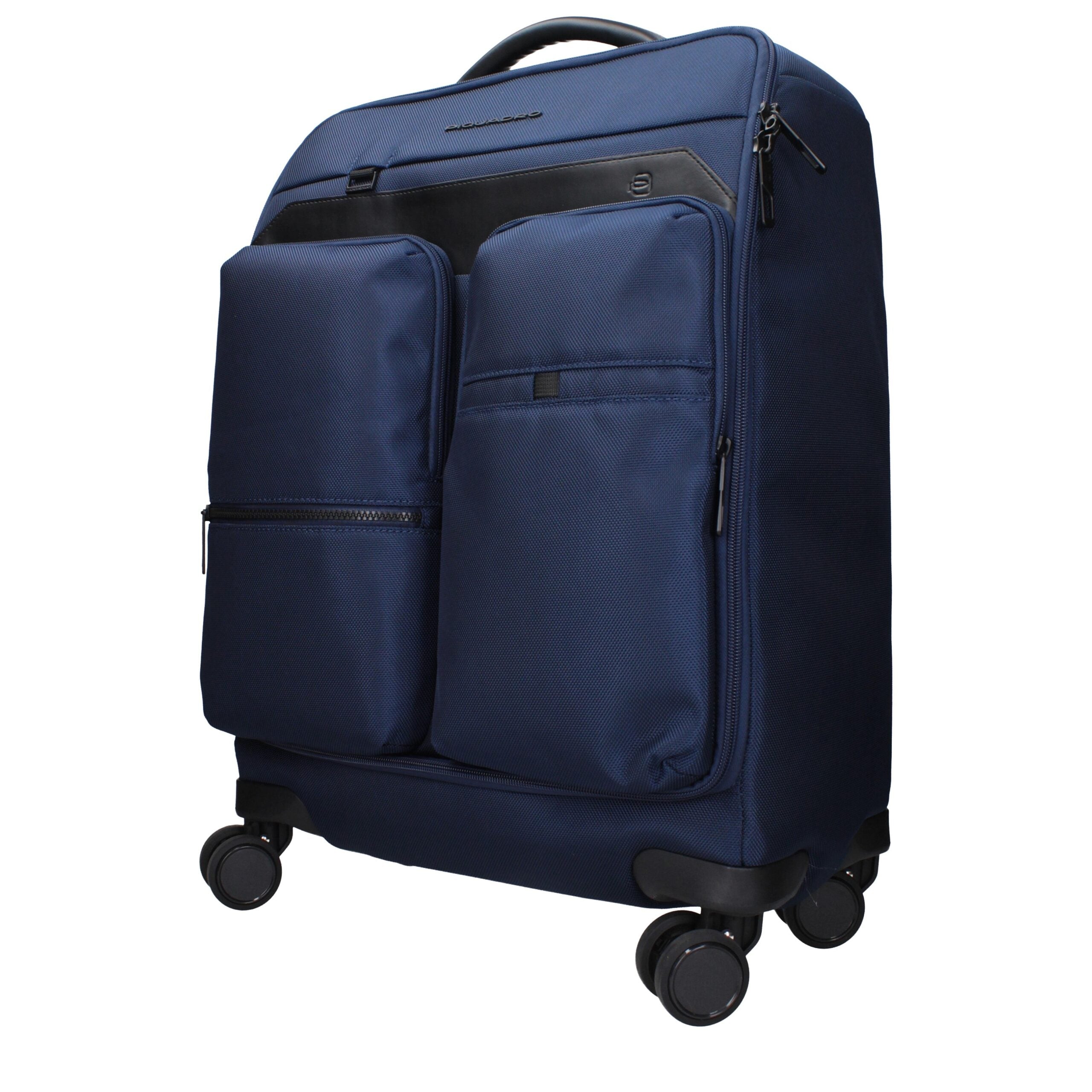 Piquadro Blue Fabric Trolley