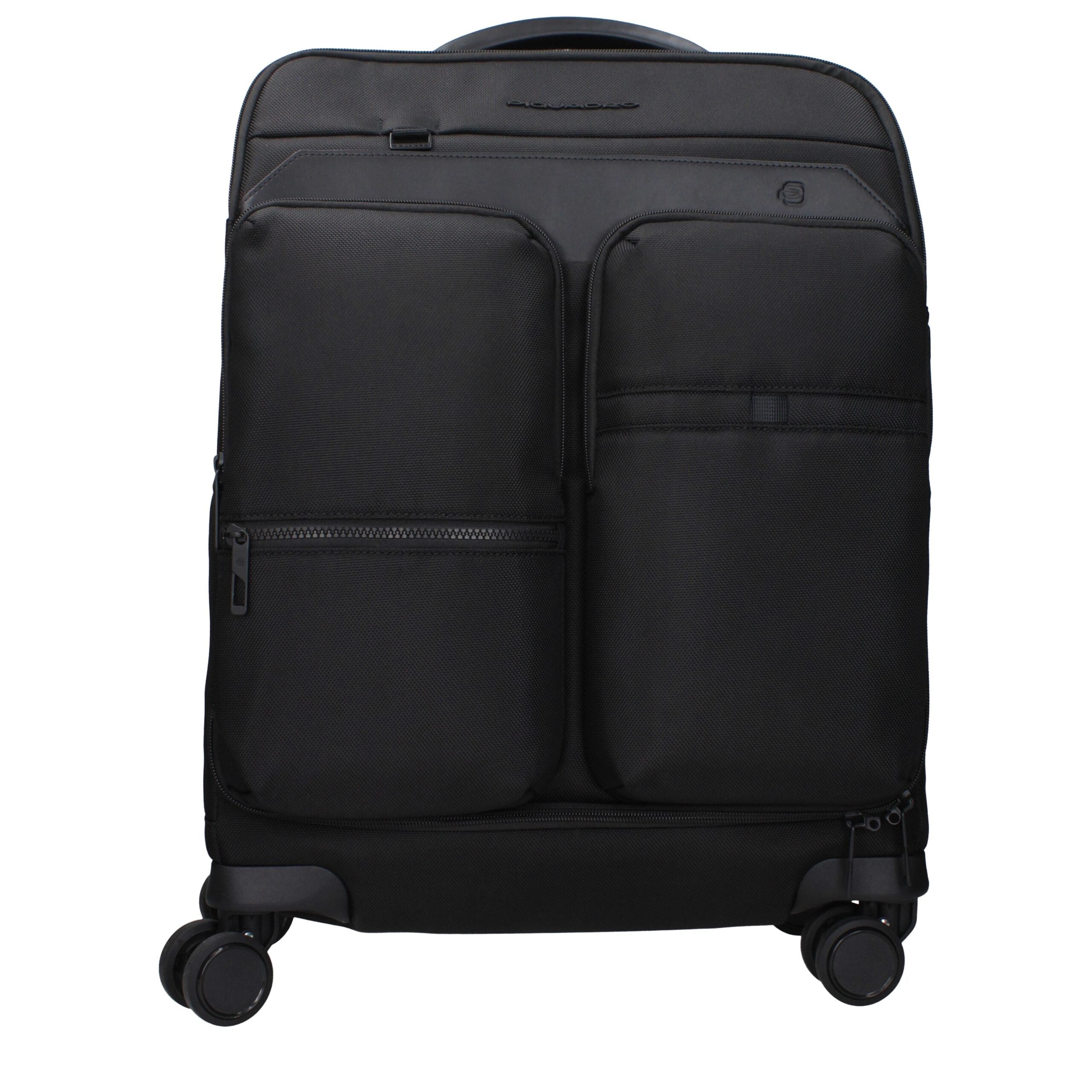 Piquadro Black Fabric Trolley