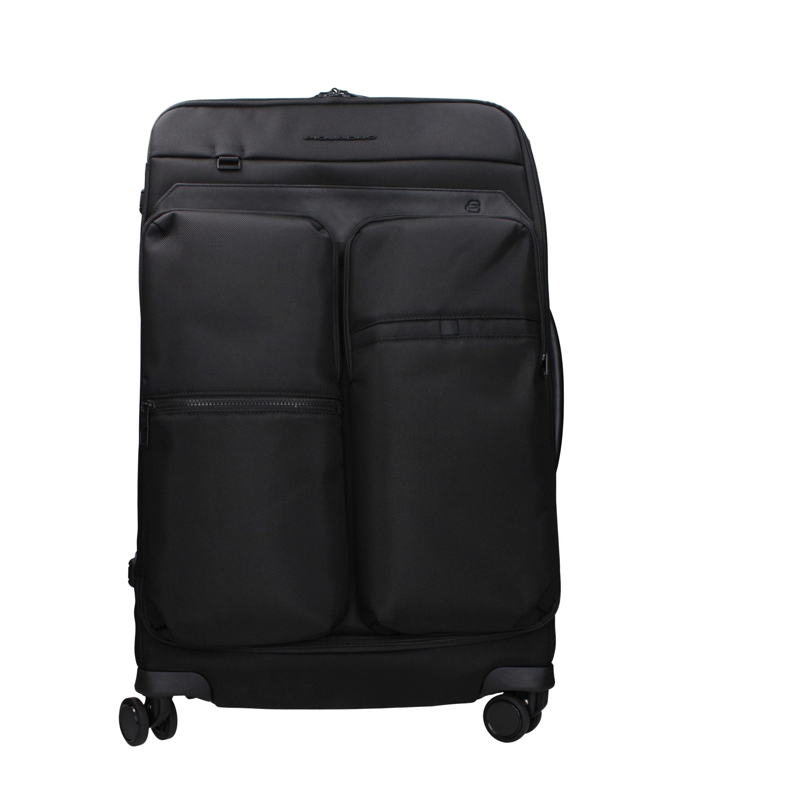 Piquadro Black Fabric Trolley