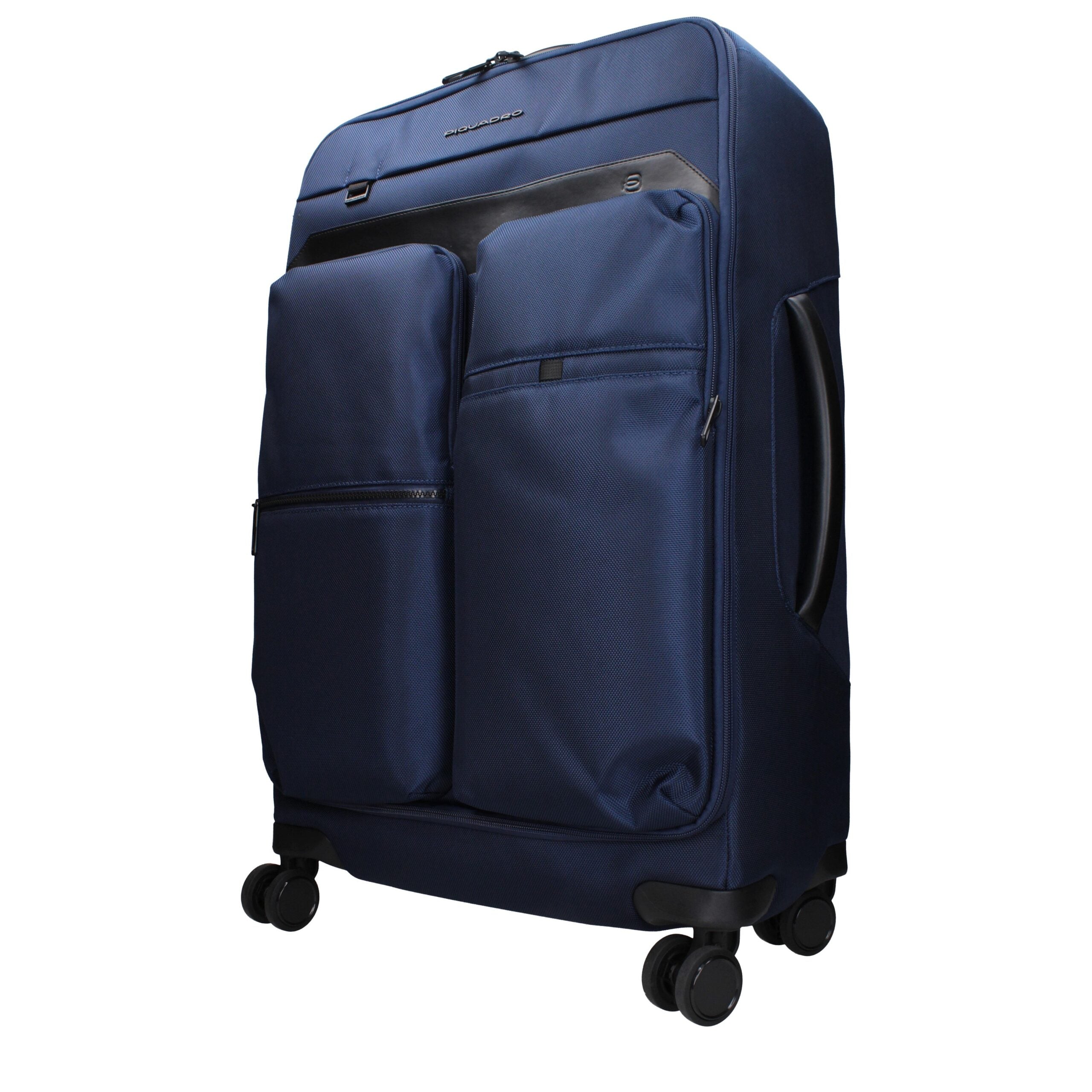 Piquadro Blue Fabric Trolley