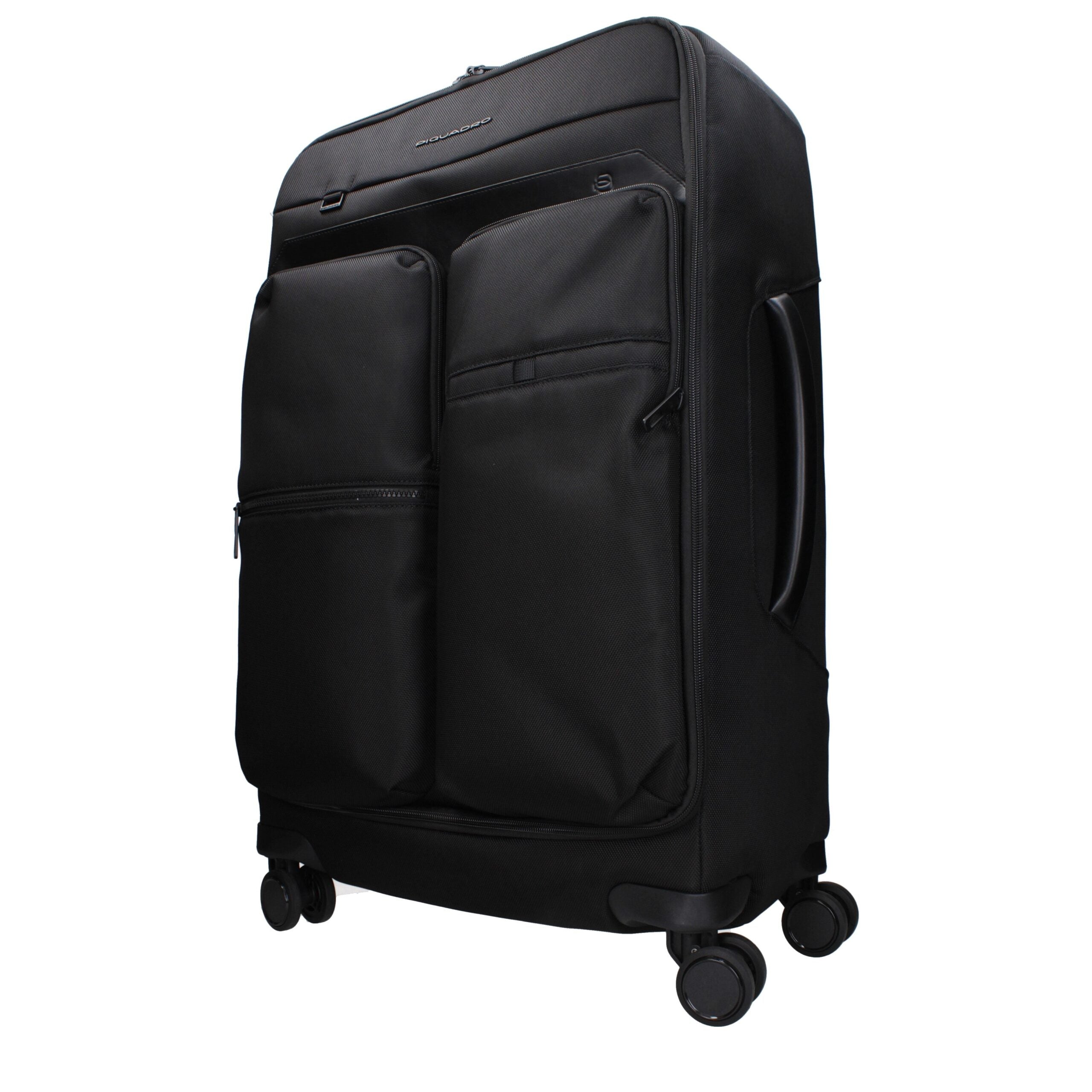 Piquadro Black Fabric Trolley