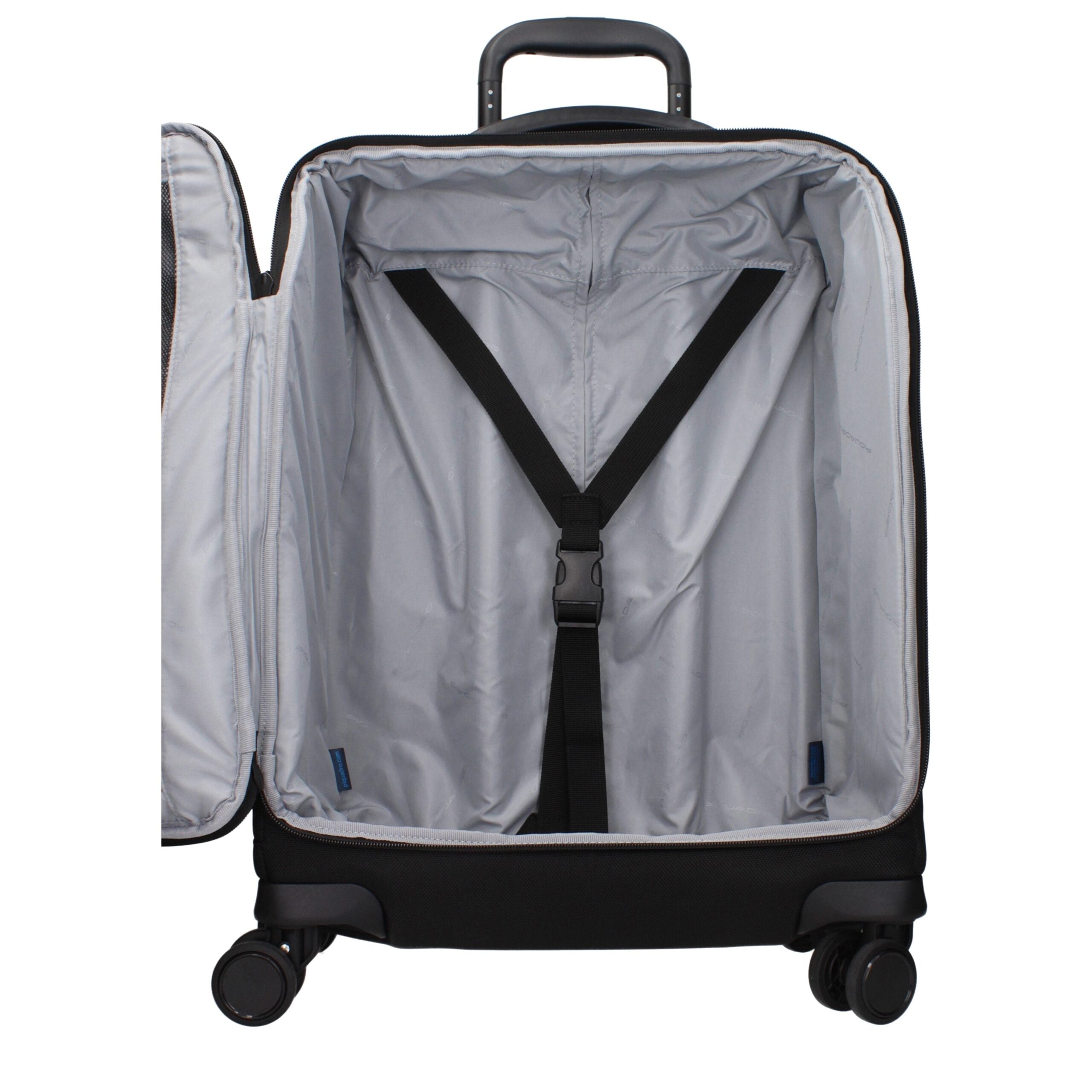 Piquadro Black Fabric Trolley
