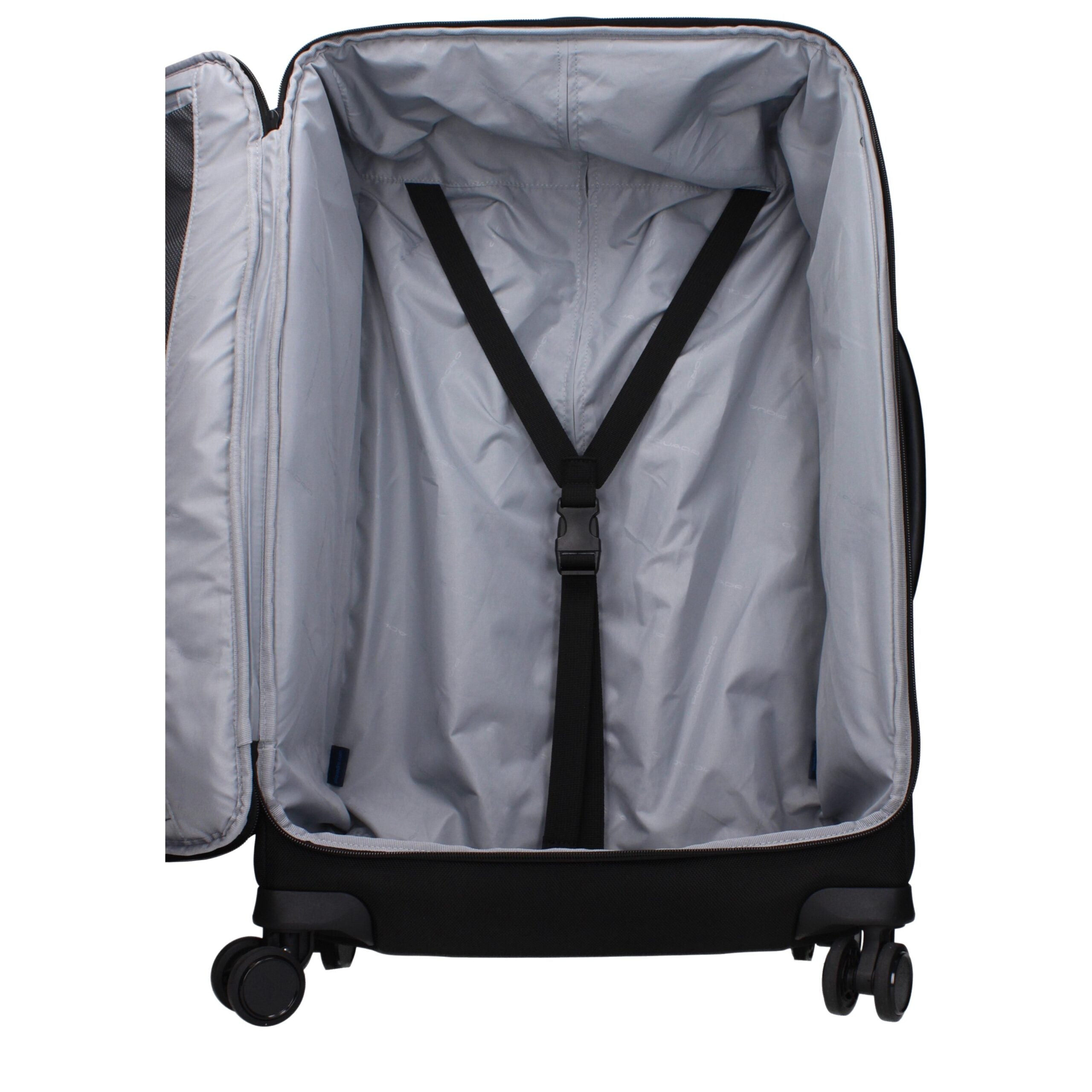 Piquadro Black Fabric Trolley