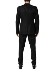 Black Jacquard Single Breasted 2 Piece Suit