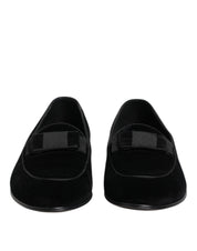 Dolce & Gabbana Black Velvet Loafers