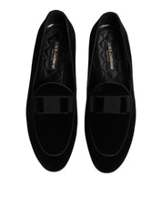 Dolce & Gabbana Black Velvet Loafers