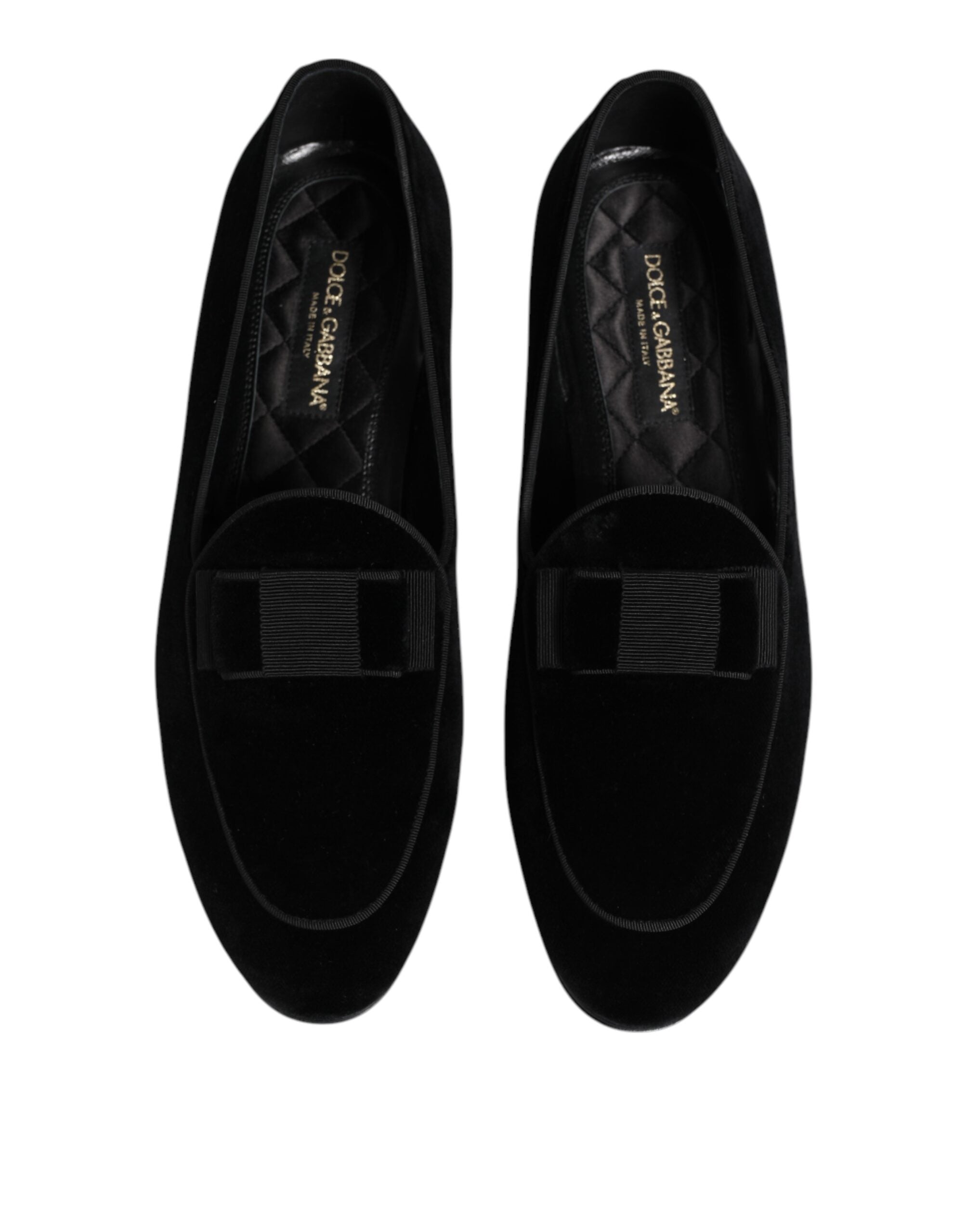 Dolce & Gabbana Black Velvet Loafers