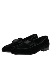 Dolce & Gabbana Black Velvet Loafers