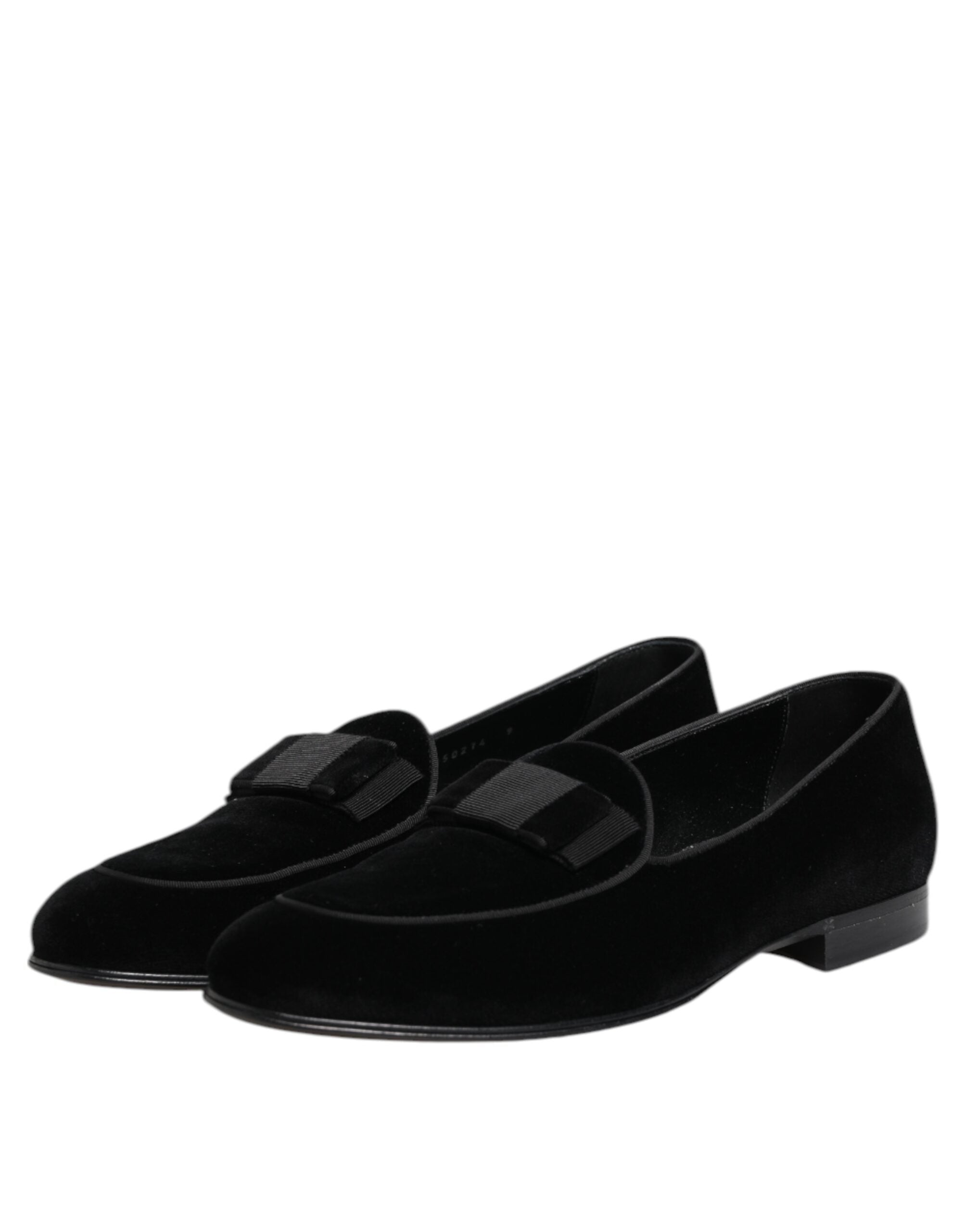 Dolce & Gabbana Black Velvet Loafers