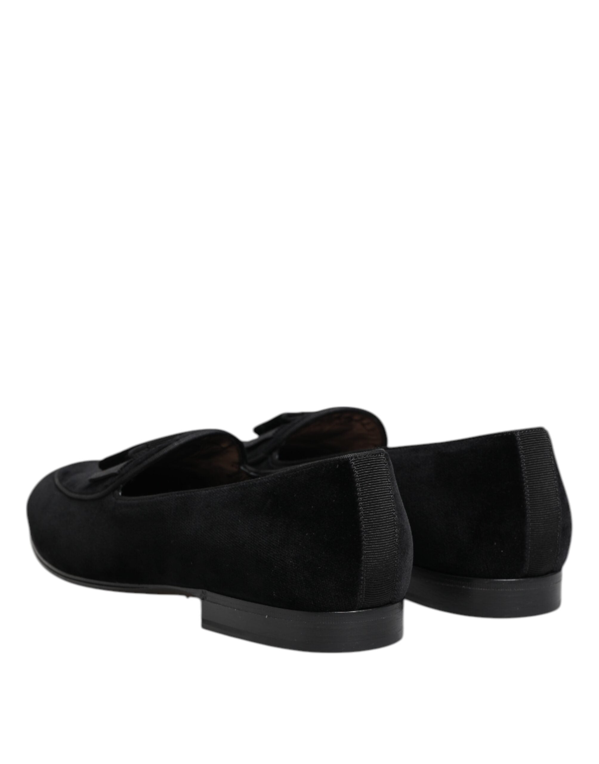 Dolce & Gabbana Black Velvet Loafers