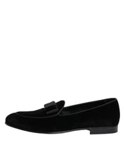 Dolce & Gabbana Black Velvet Loafers