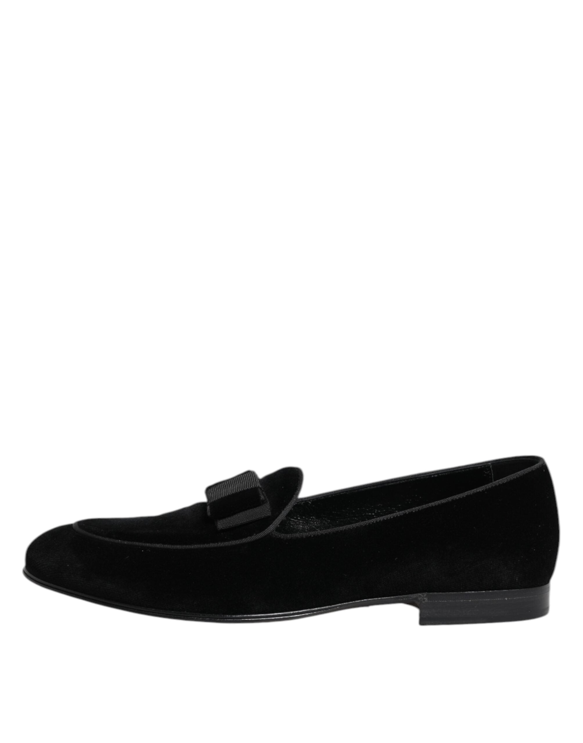Dolce & Gabbana Black Velvet Loafers